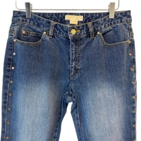Michael Kors | Women's Dark Wash Straight Leg Denim Jeans Size 6 - Picture 2 of 8